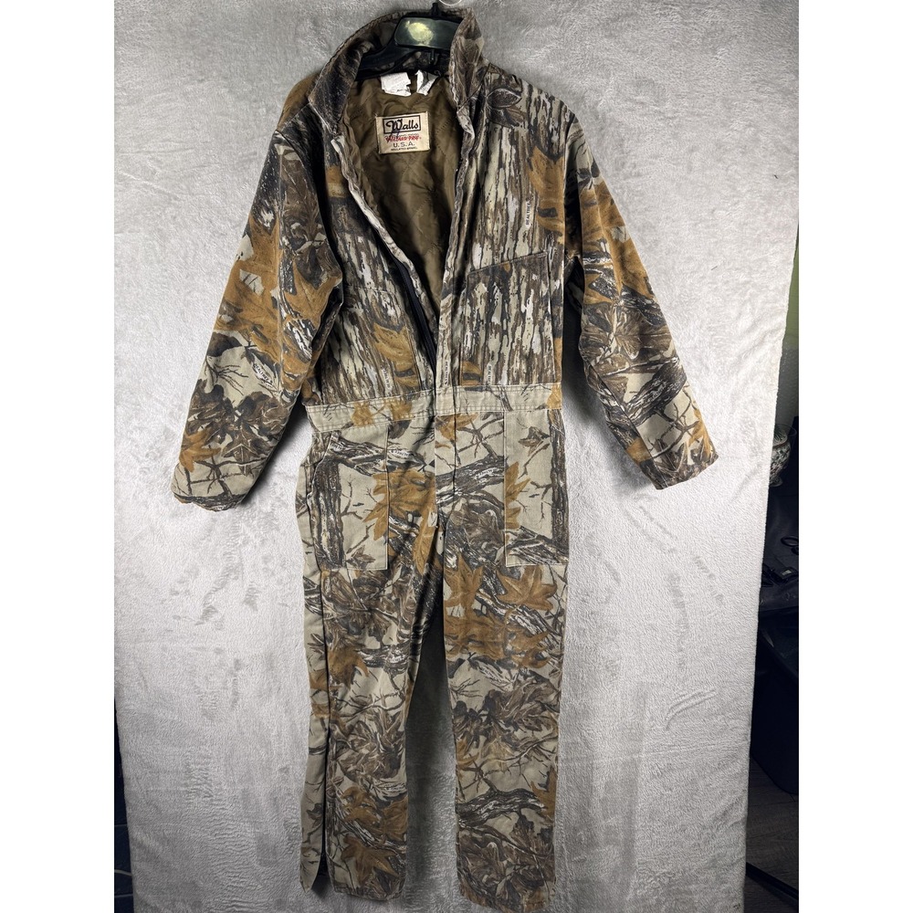 Vintage Walls Snowsuit Coveralls Youth 20 Camo Insulated Realtree Hunting USA
